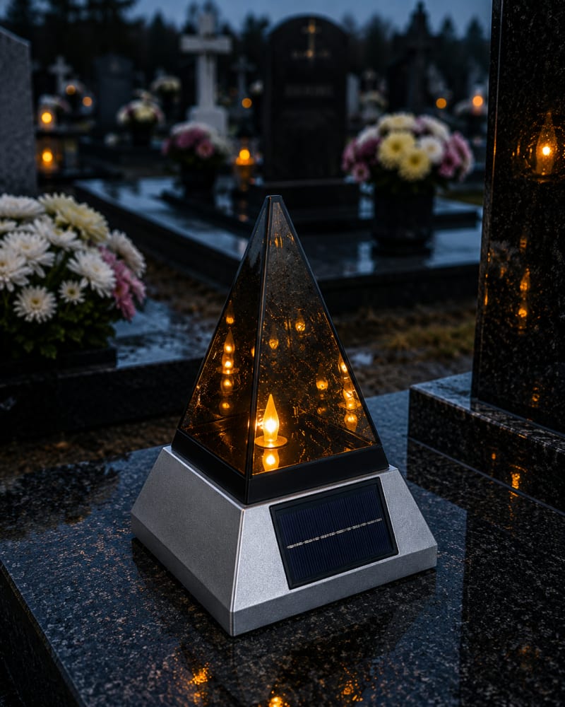 3Д Піраміда 24.5 см на сонячній Срібло - 1