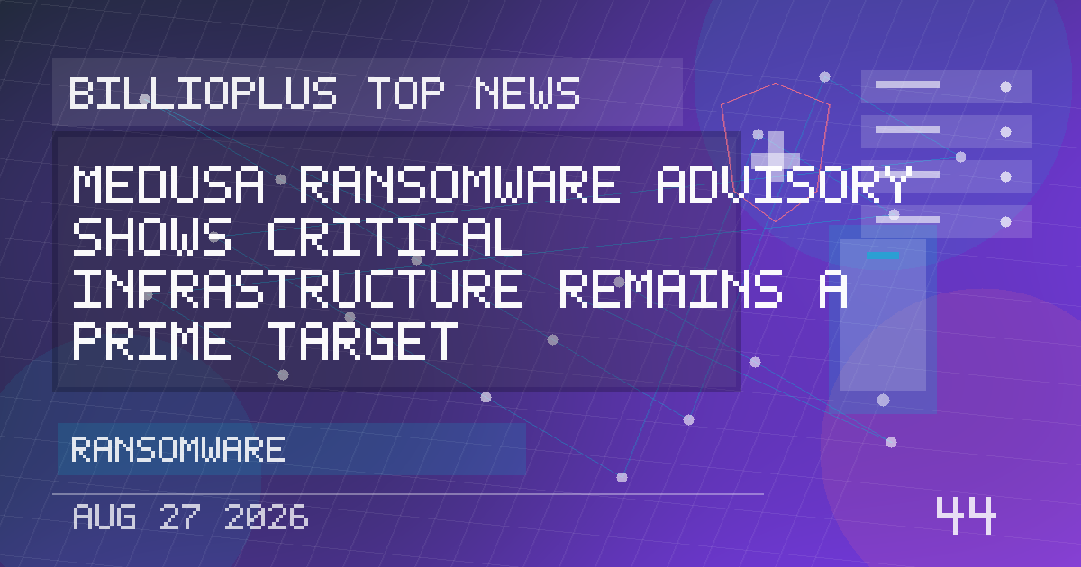 Medusa Ransomware Advisory Shows Critical Infrastructure Remains a Prime Target