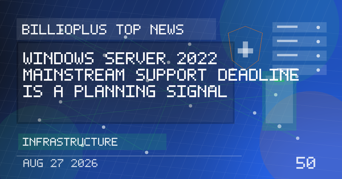 Windows Server 2022 Mainstream Support Deadline Is a Planning Signal