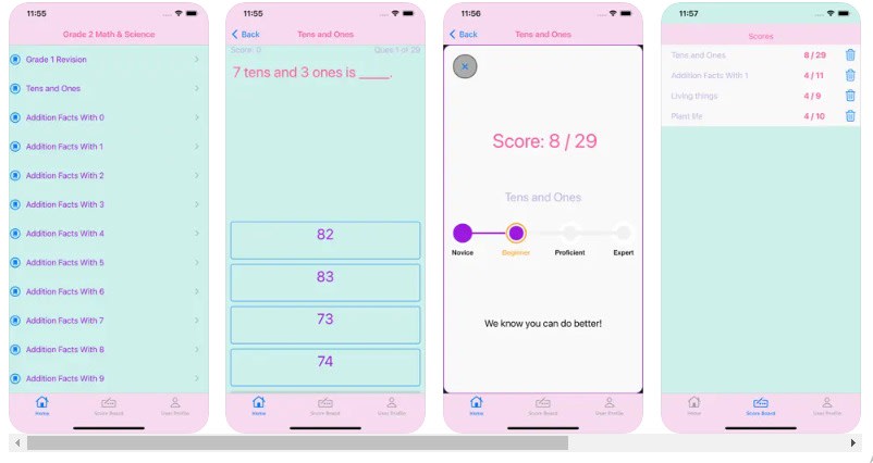 Grade 2 Math & Science iPhone educational apps