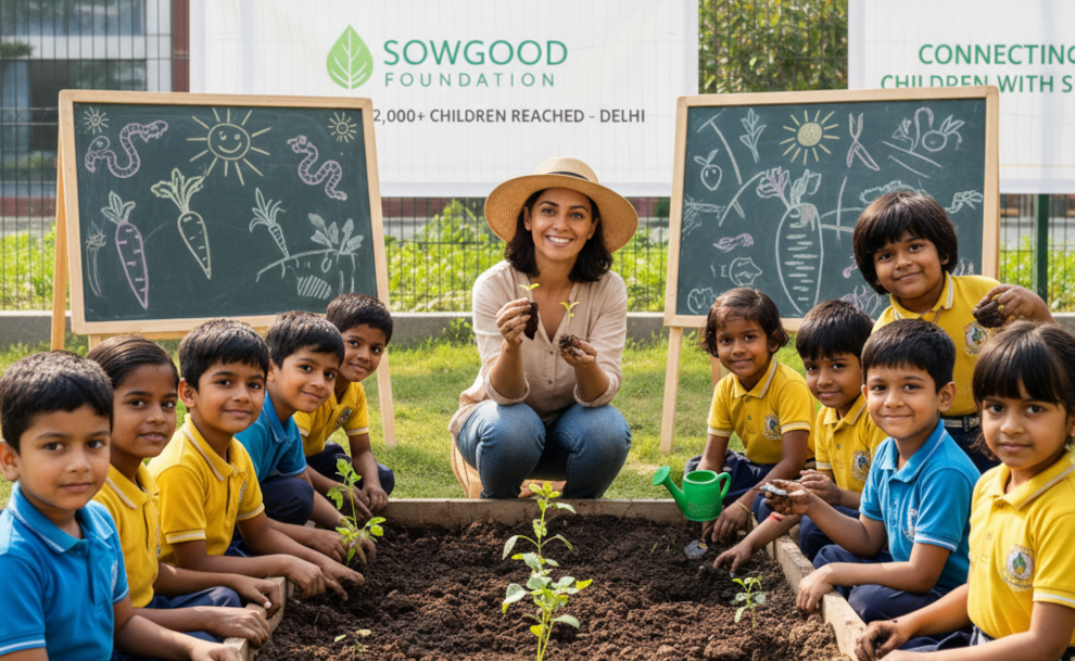 Sowgood Foundation Teaches Agriculture to 72,000 Delhi Students
