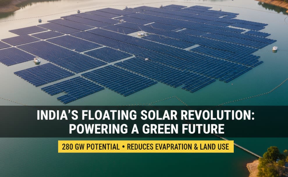 Floating Solar: India's Strategy to Maximize Green Energy Potential