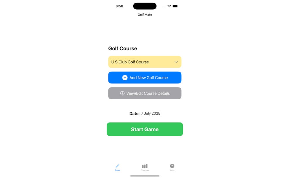 Golf Round Tracker