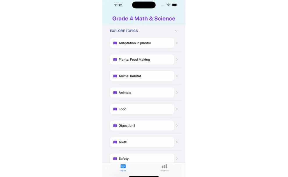 Grade 4 Math & Science iPhone educational apps