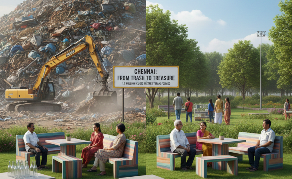 Chennai Turns a Mountain of Junk Into Useful Home Furniture