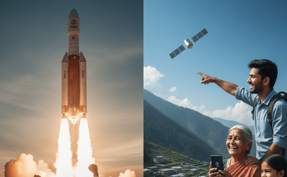 No Towers Needed: ISRO Rocket Brings Mobile Network From Space