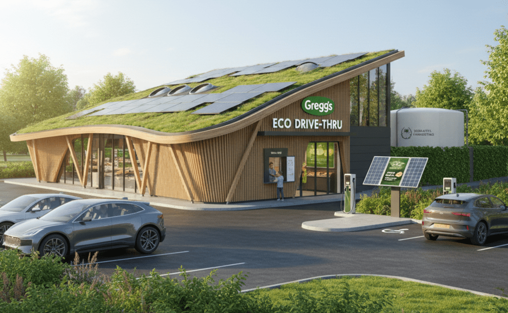 Greggs Goes Green: The New Eco Drive-Thru Fueling a Cleaner Future!