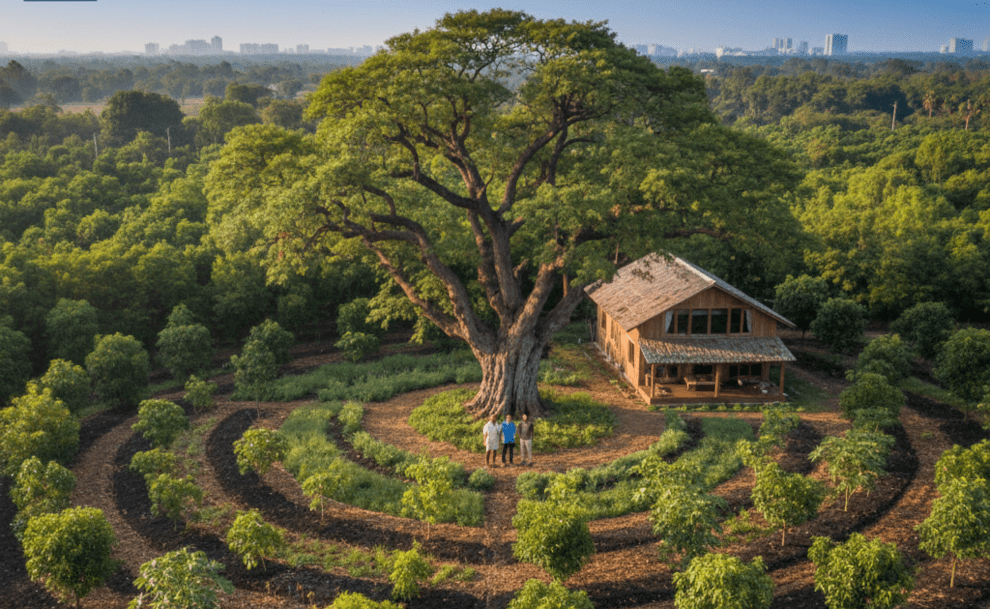Brothers Turn One Tree into a Lush 3-Acre Oasis Near Mumbai