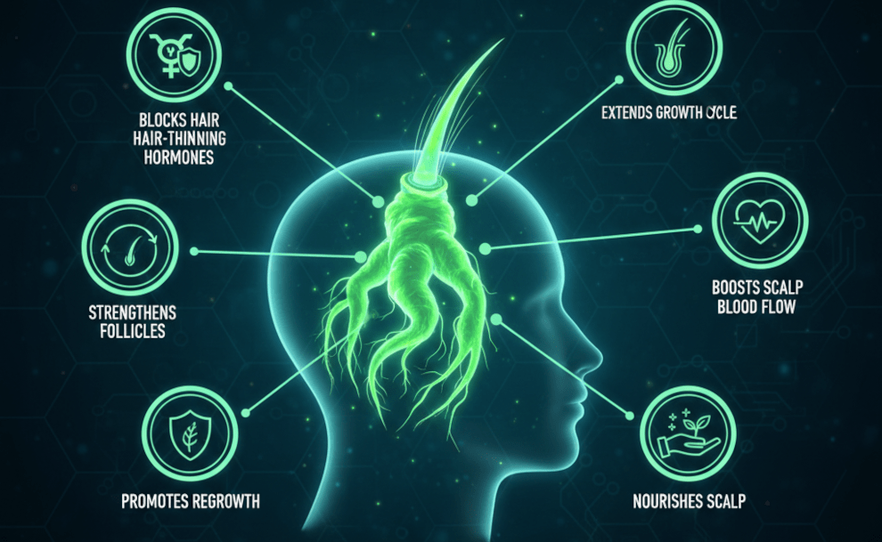 Ancient Chinese Herb: A Natural Multi-Target Cure for Hair Loss