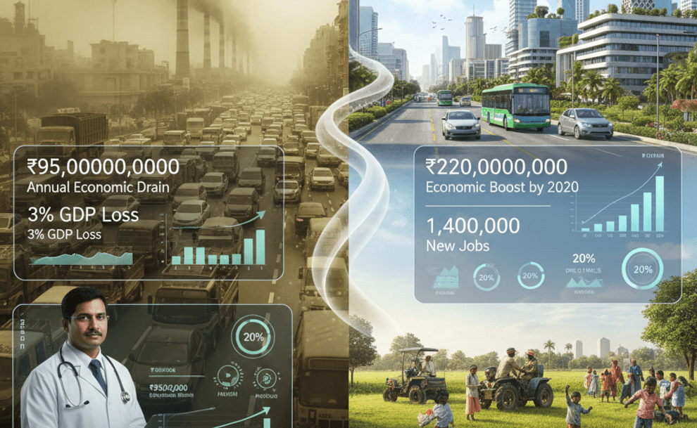 Clean Air, Richer India: A $220 Billion Boost and 1.4M New Jobs