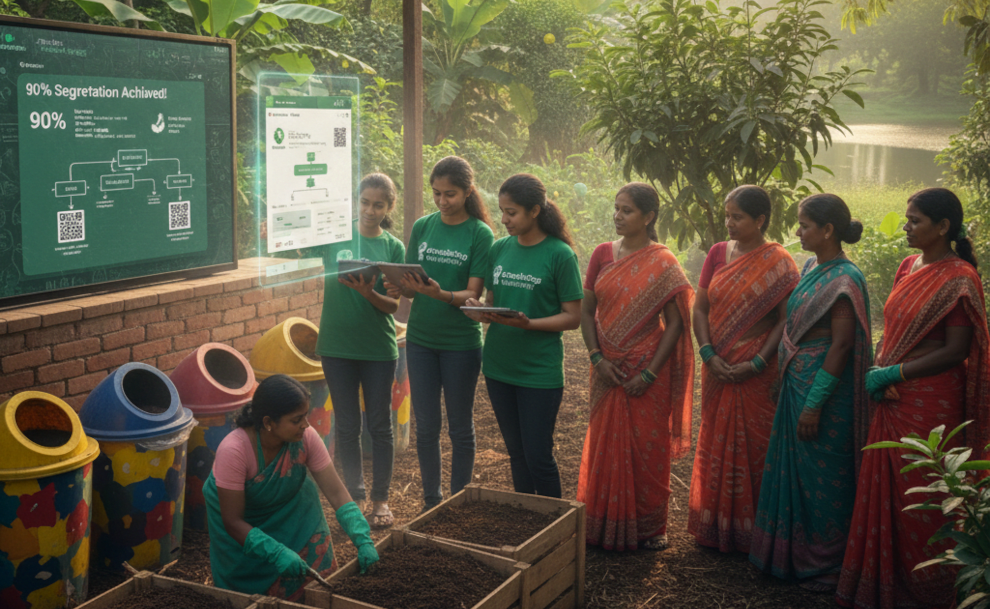 Student-Led Mission Helps Village Reach 90% Waste Segregation