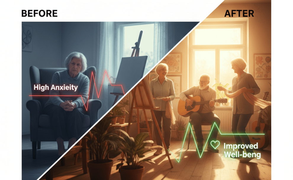 Group Arts Like Music and Painting Ease Depression in the Elderly