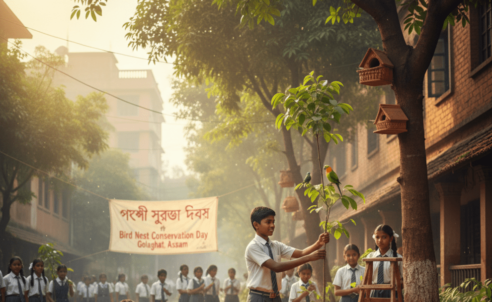 Bird Guardians: 500 Assam Students Build Nests to Save Nature