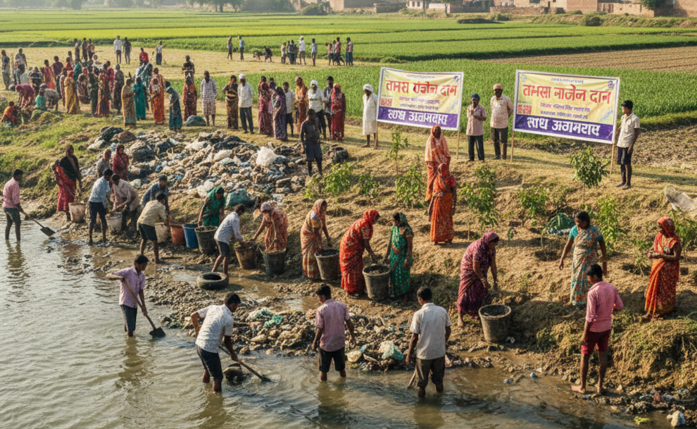 UP Villages Unite: 111 Panchayats Revive 89km of Tamsa River