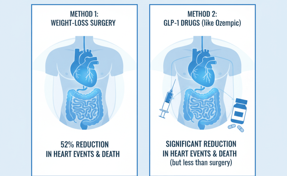 Weight-Loss Surgery Protects the Heart Better Than Popular Drugs!