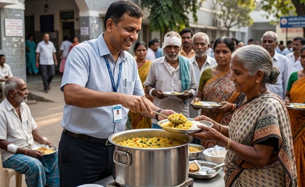 Hyderabad’s ‘Foodman’: Feeding Hospital Patients Before Office