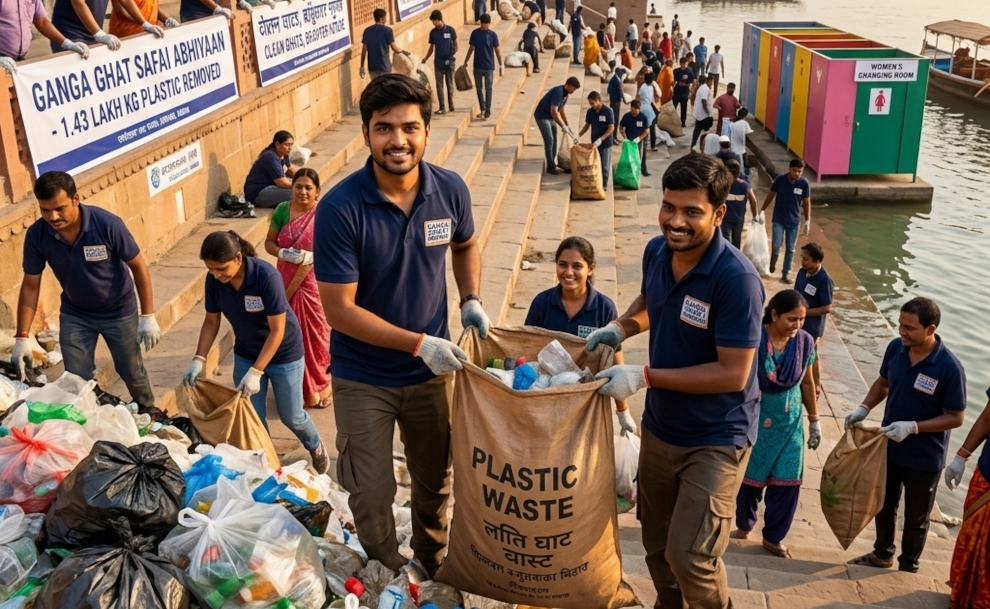 Engineer Leads 1,100 Volunteers to Clear 1.43 Lakh Kg of Plastic