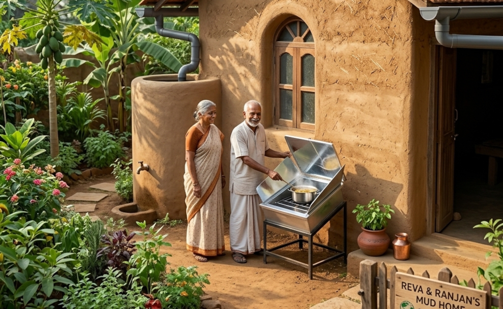 Zero Gas & Water Bills: The Bengaluru Mud Home Saving the Planet!