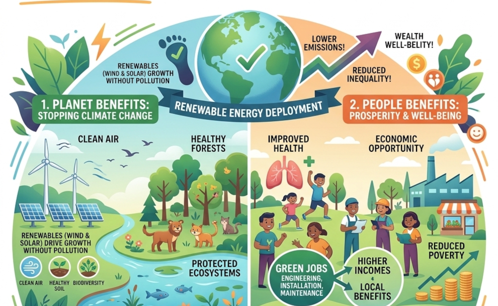 Green Growth: How Clean Energy Helps Both the Planet and People!