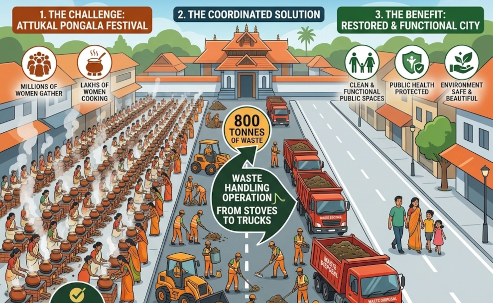 Quick Cleanup: 800 Tonnes of Festival Waste Cleared in Kerala!