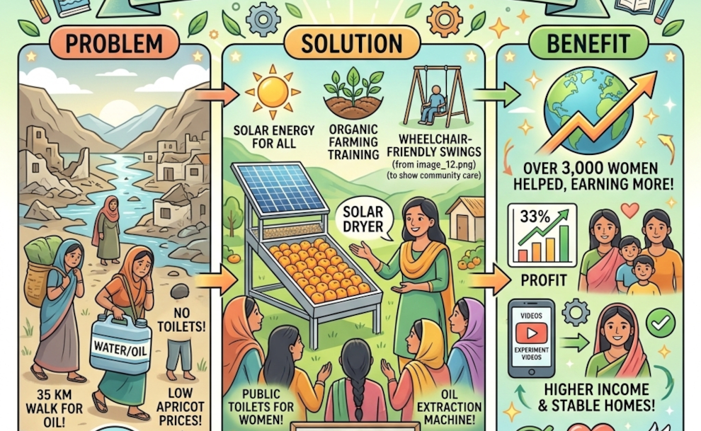 Ladakh Women Earn 33% More with Solar Dryers and Eco-Villages!