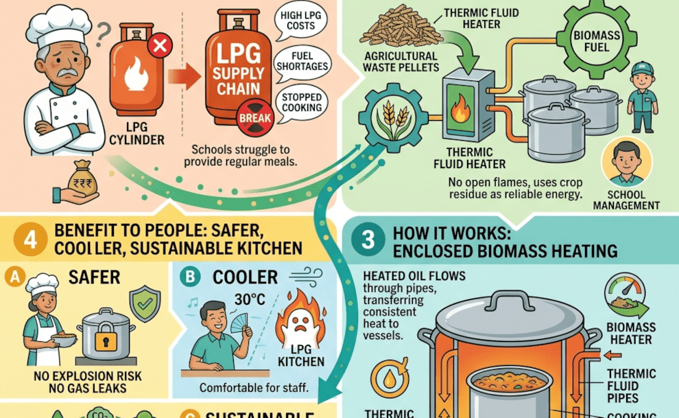 Akola School Feeds 1,500 Daily Using Farm Waste and Zero LPG