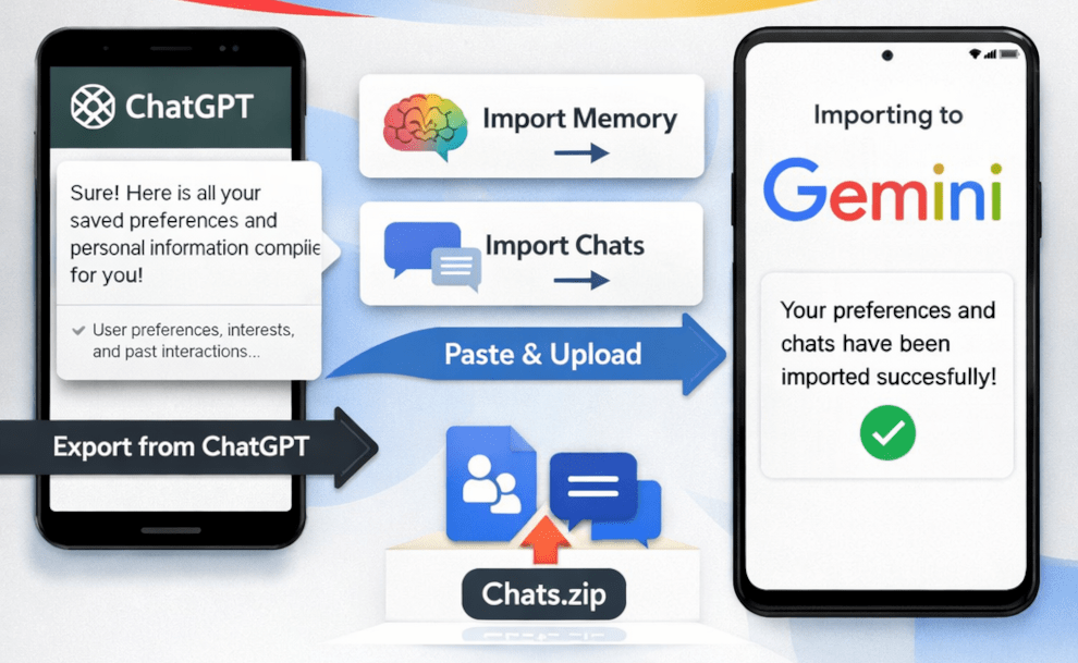 Keep Your AI Memory: Gemini Adds Seamless ChatGPT Data Import