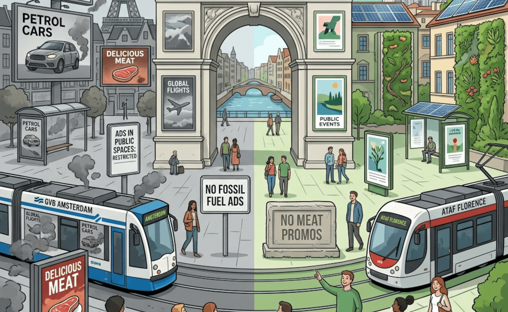 Ad-Free Cities: Amsterdam and Florence Ban Fossil Fuel Promos