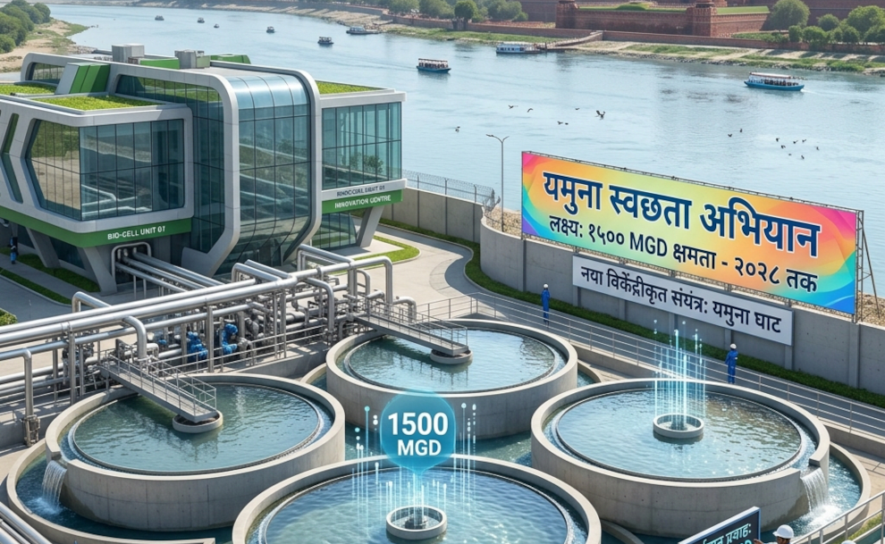 Delhi to Hit 1,500 MGD Sewage Goal by 2028 for a Cleaner Yamuna!
