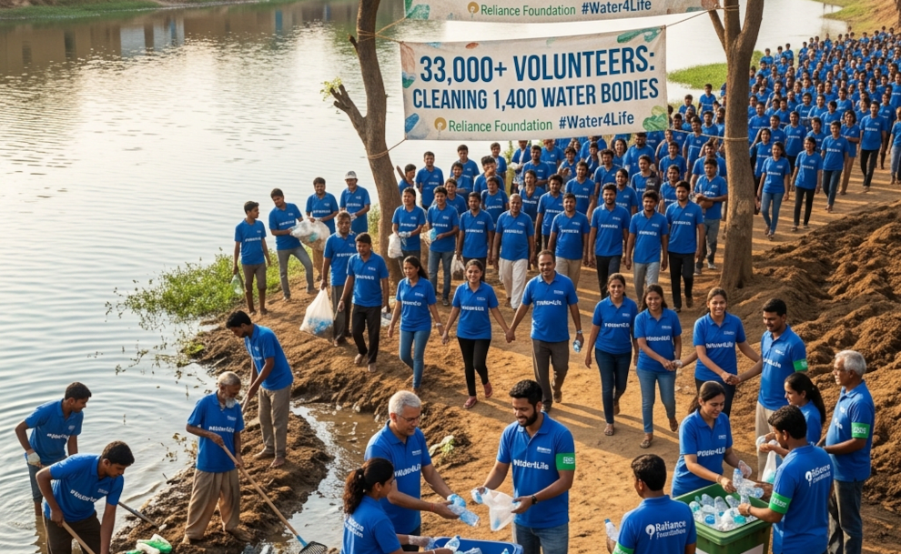 Reliance: 33,000 Volunteers Unite to Save India's Water!