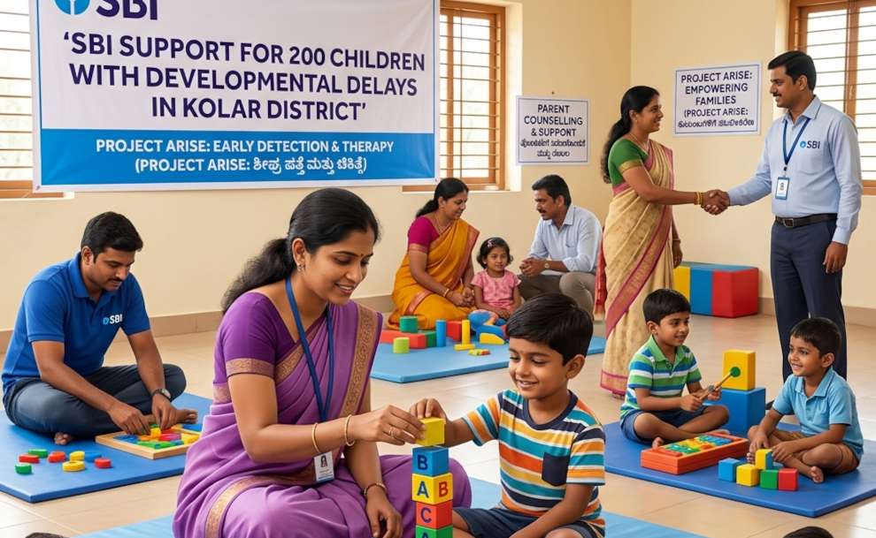 SBI Aids 200 Kolar Kids: Early Help for a Brighter Future