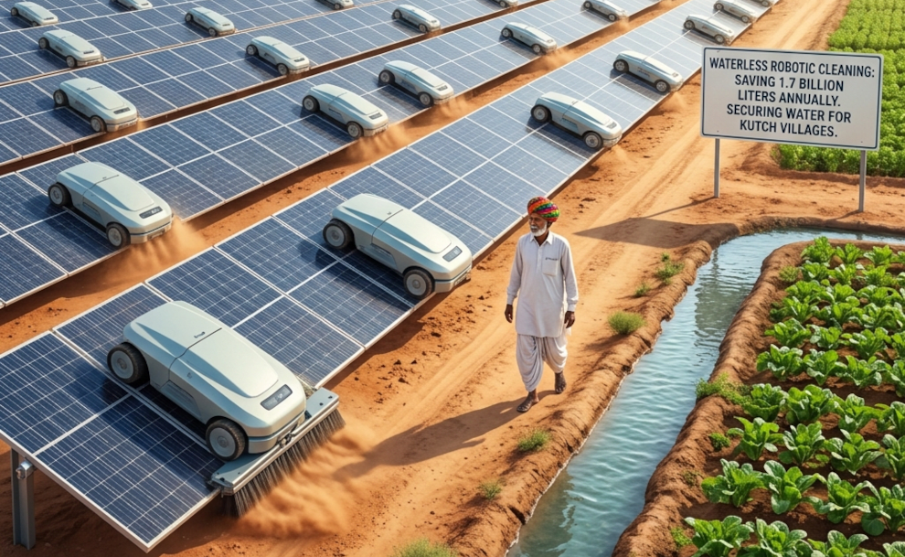 Robotic Caretakers: Adani’s Waterless Tech Revives Arid Villages