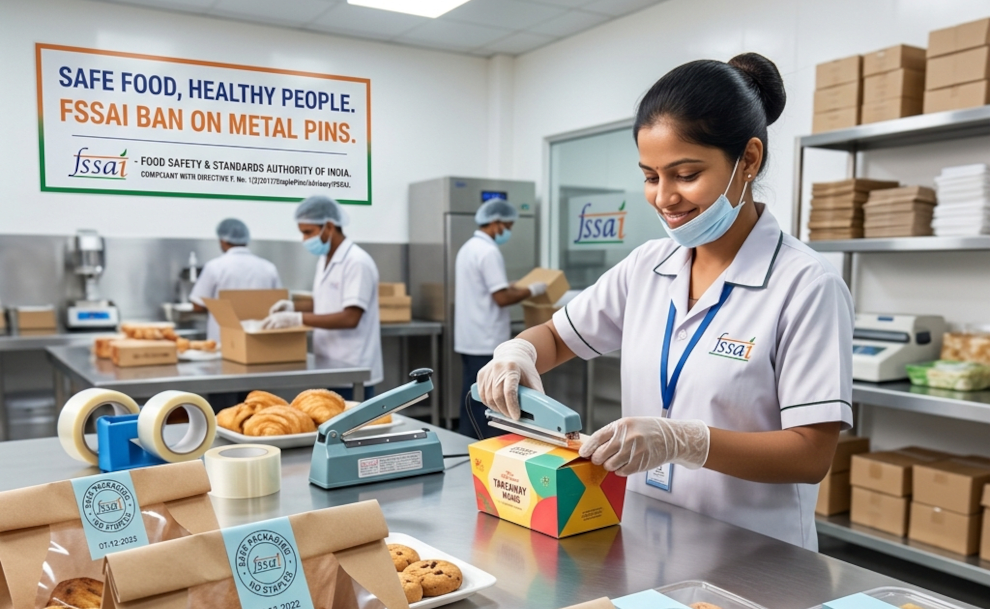 No More Staples: FSSAI Bans Metal Pins in Food Packaging for All