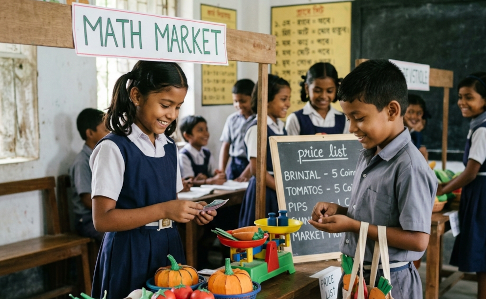 Math Made Fun: Students Learn Through Live Vegetable Markets