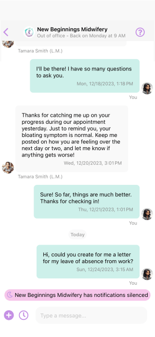 Showing how Hello Midwife can help midwives with its primary features