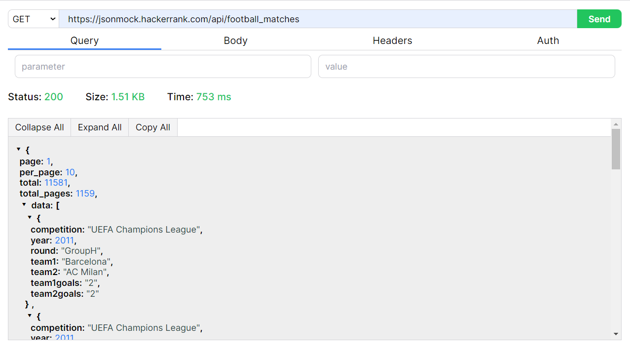 JSON Response