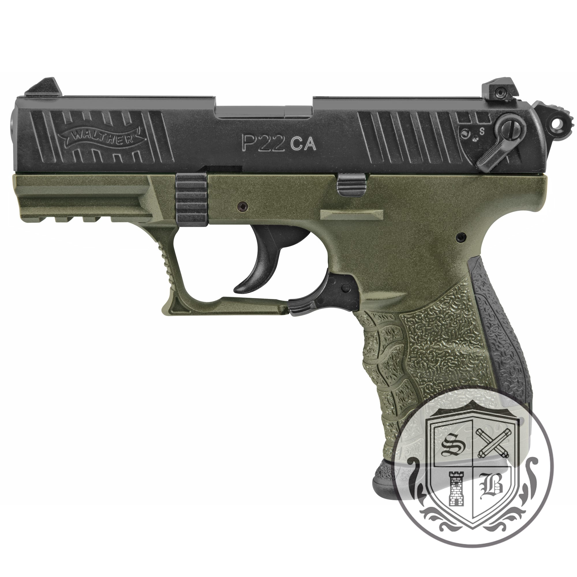 Walther P22 .22 LR Compact Pistol - OD Green / 10 Round Mags-img-0