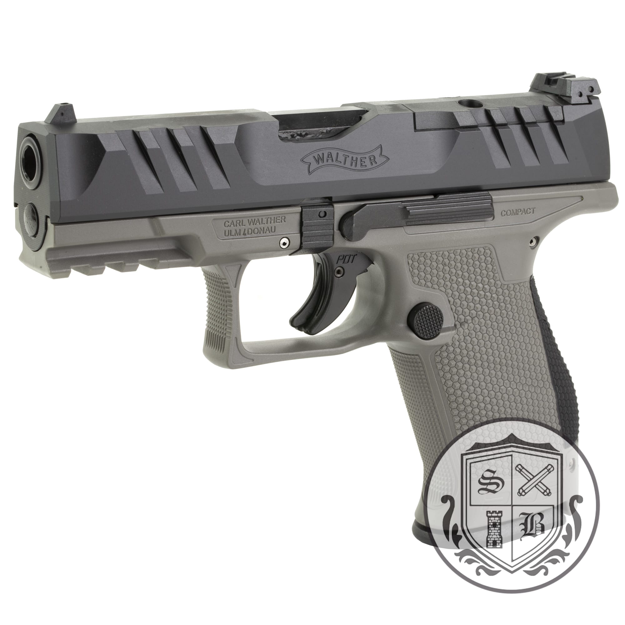 Ships Free - Walther PDP Compact 4" 9mm Pistol - Gray / 15 Round Mags-img-0