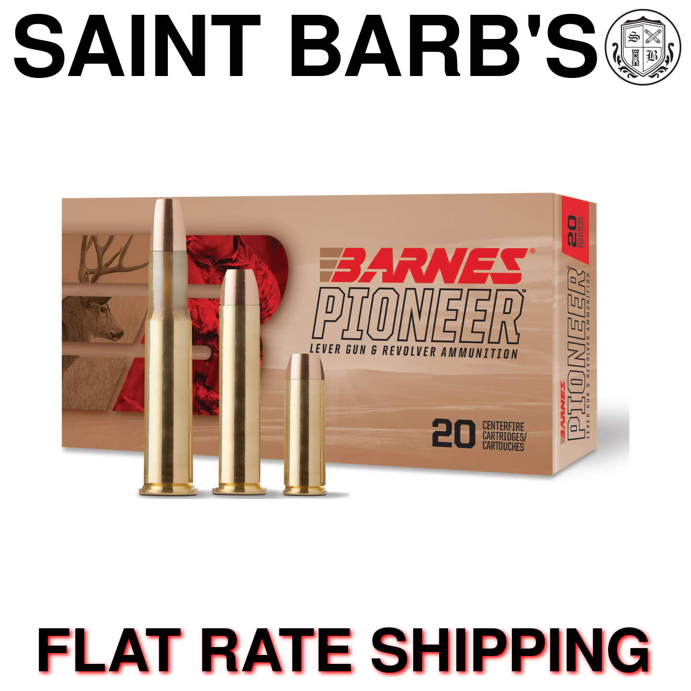 Barnes Pioneer .30-30 Win. 150 Grain TSX FN - 20 Rounds-img-0