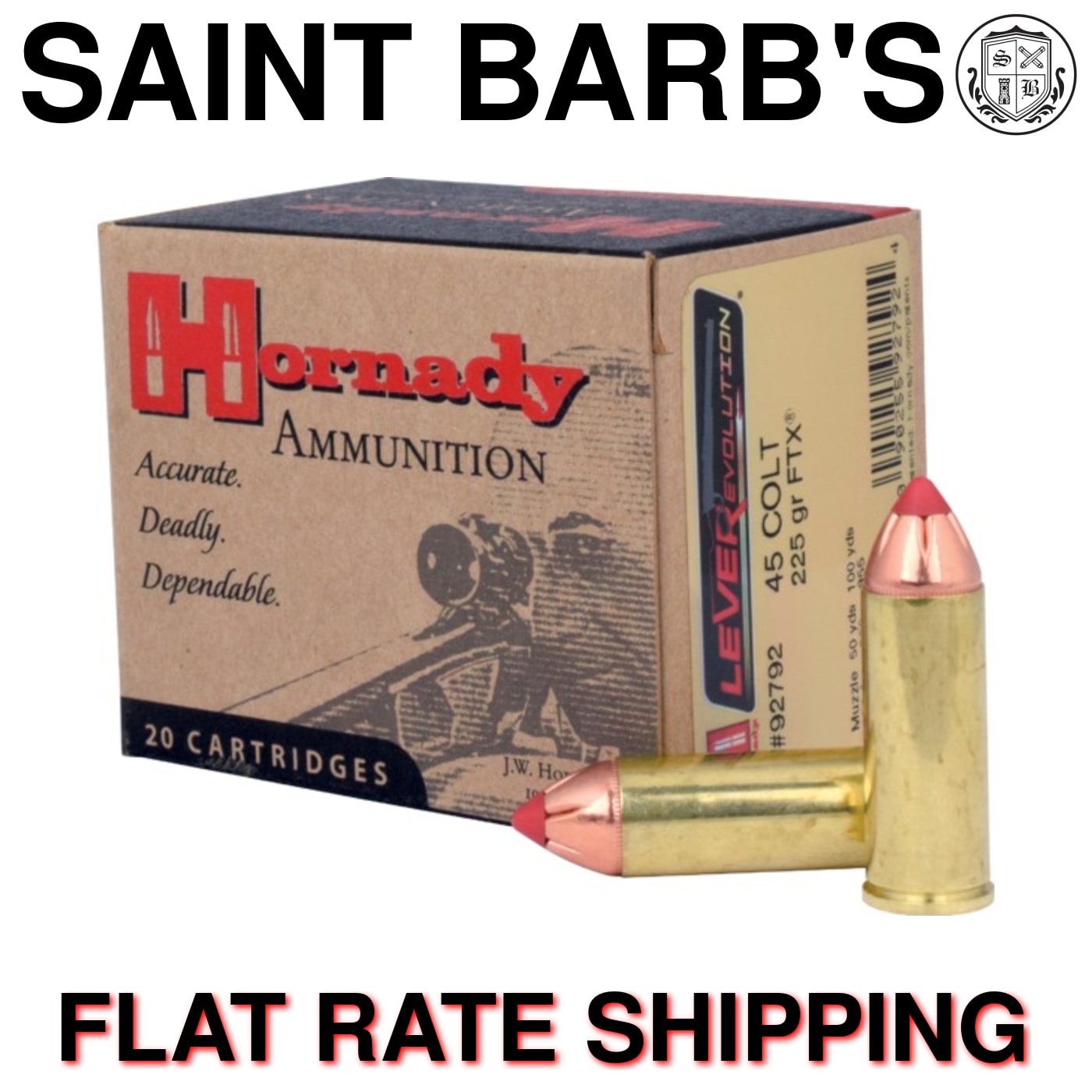 Hornady LEVERevolution .45 Colt 225 Grain FTX - 20 Rounds-img-0