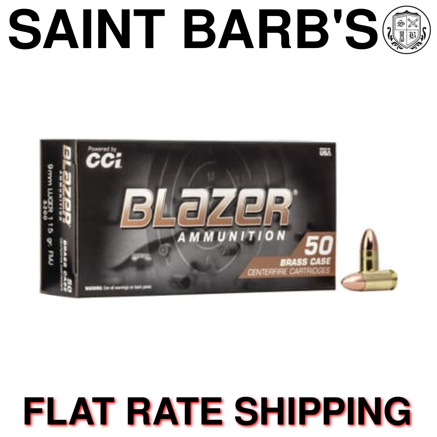 CCI Blazer Brass 9mm 115 Grain Full Metal Jacket (FMJ) - 50 Rounds-img-0