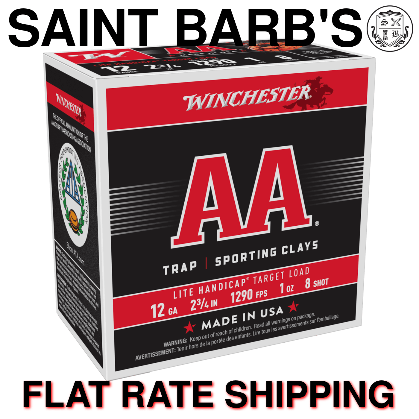 Winchester AA Lite Handicap 12 Gauge 2.75" 1 oz. #8 - 25 Rounds-img-0