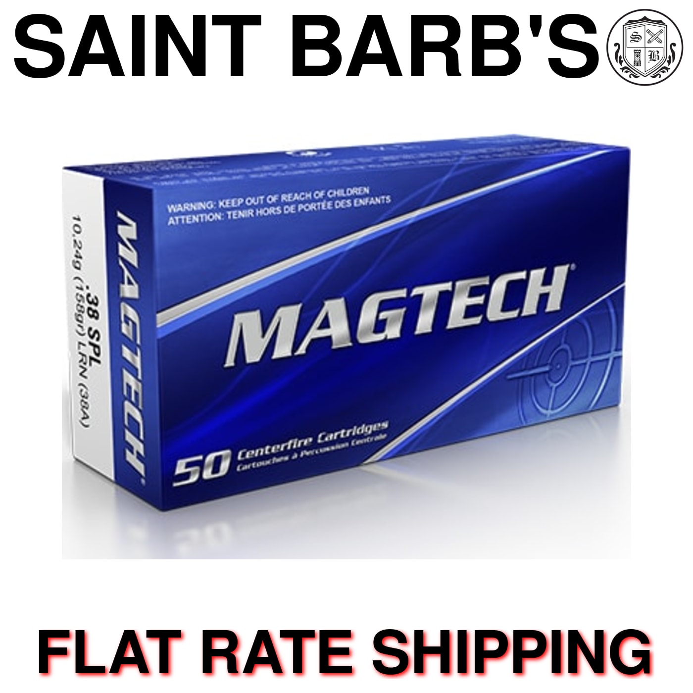 Magtech .38 Special 158 Grain Lead Round Nose - 50 Rounds-img-0