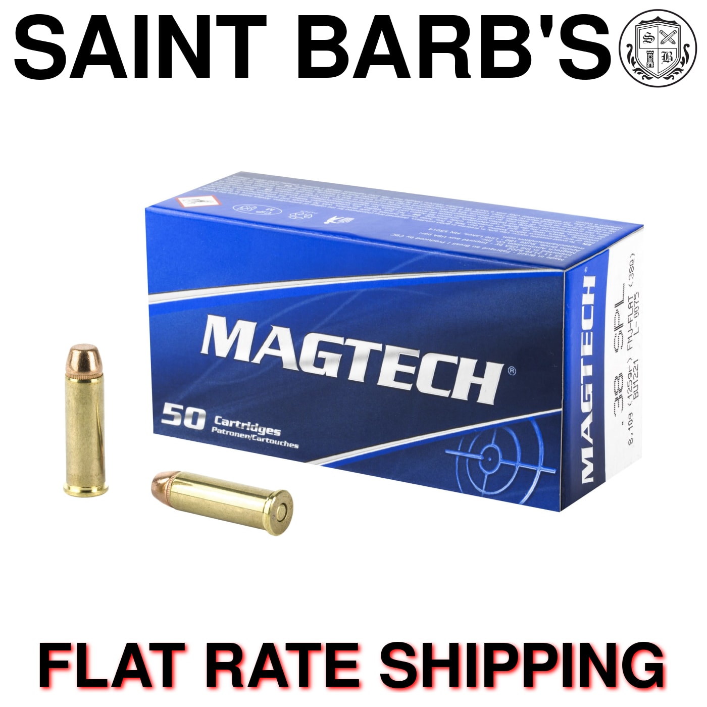 Magtech .38 Special 125 Grain Full Metal Jacket Flat Nose - 50 Rounds-img-0