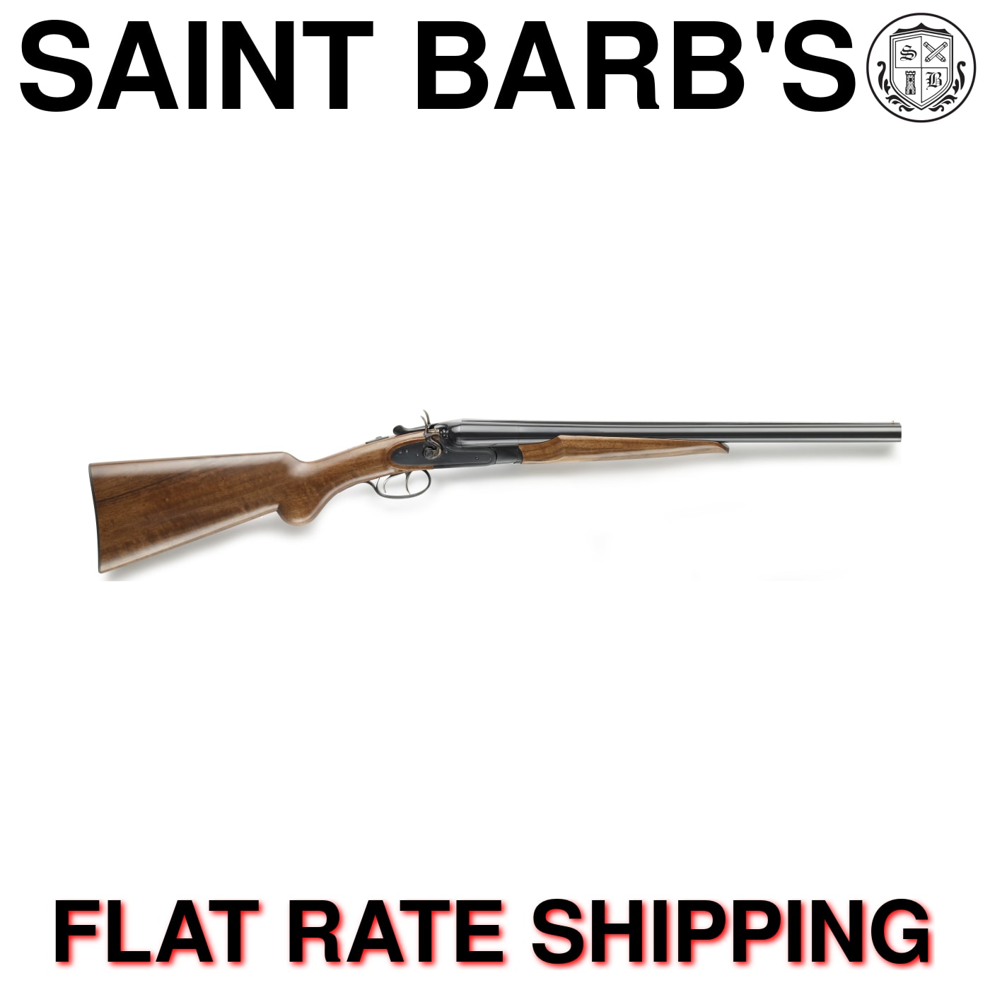 Hartford SxS 12 Gauge 20" Coach Gun with Working Hammers - Wood / 2 Rounds-img-0