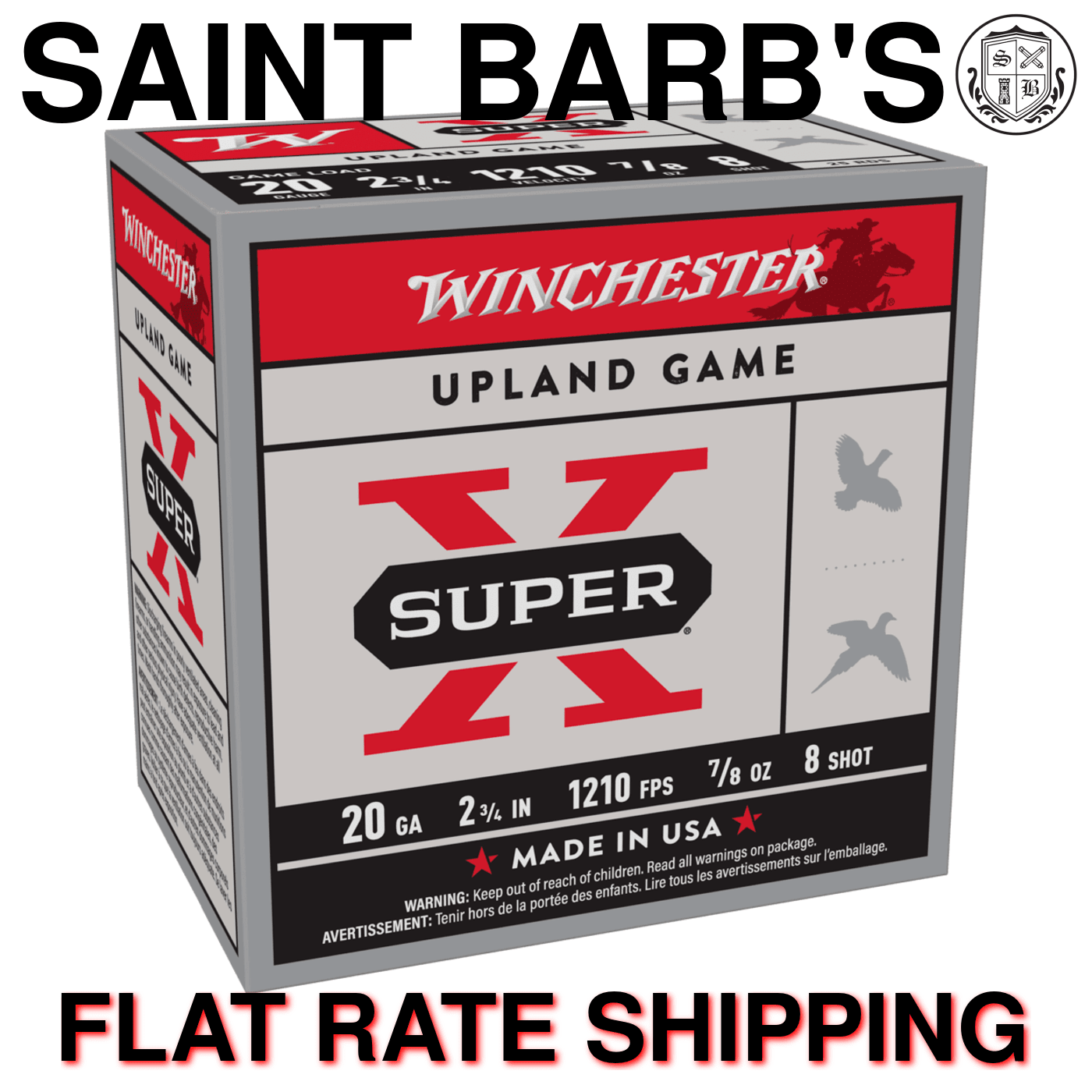 Winchester Super X 20 Gauge 2.75" 7/8 oz. #8 - 25 Rounds-img-0