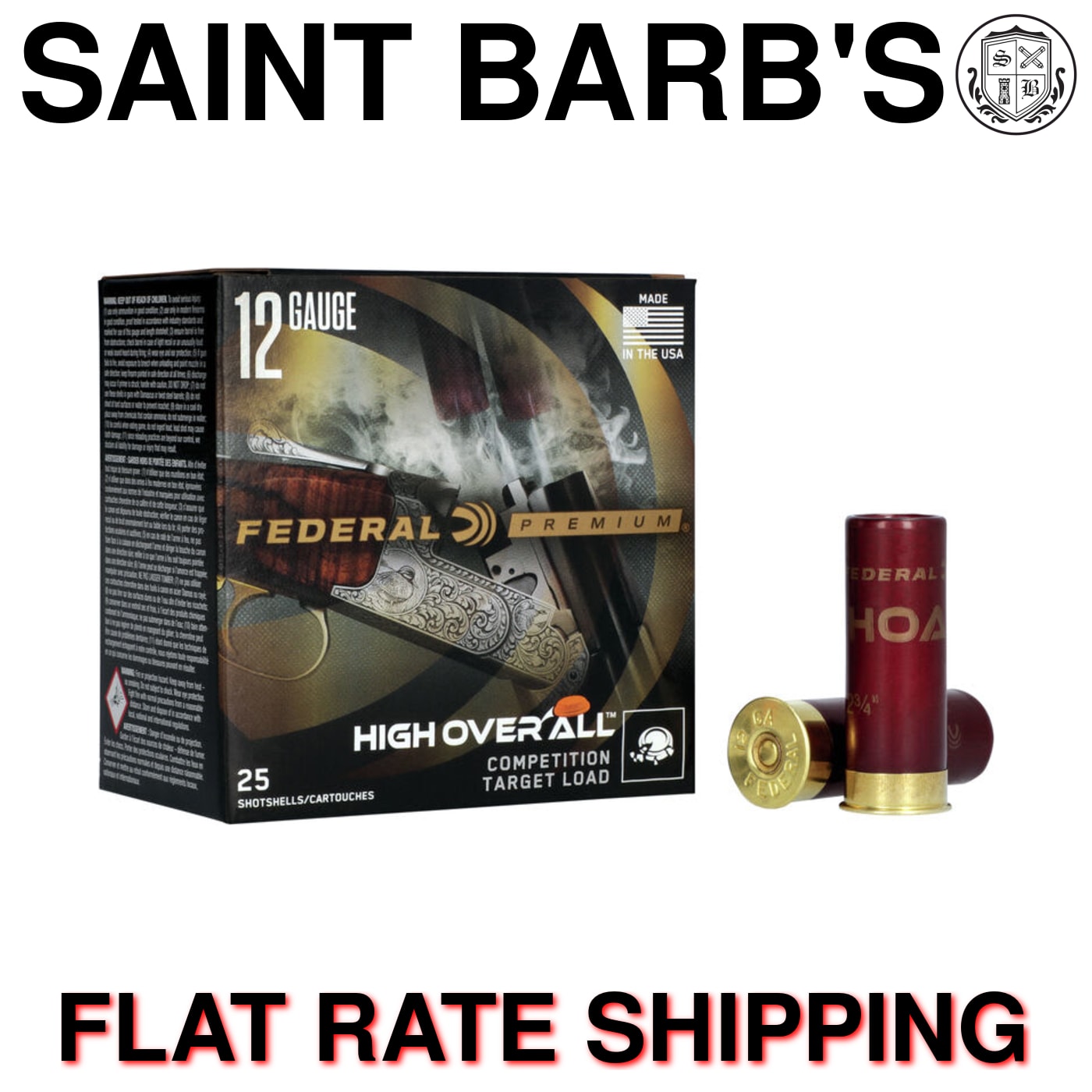 Federal High Over All 12 Gauge 2.75" 1 1/8 oz. #8 - 25 Rounds-img-0