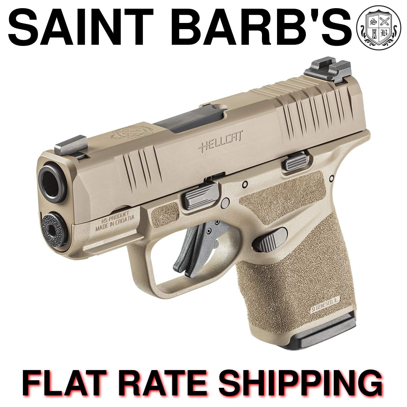 Springfield Hellcat 3" 9mm Pistol - FDE / 13 Round Mags-img-0