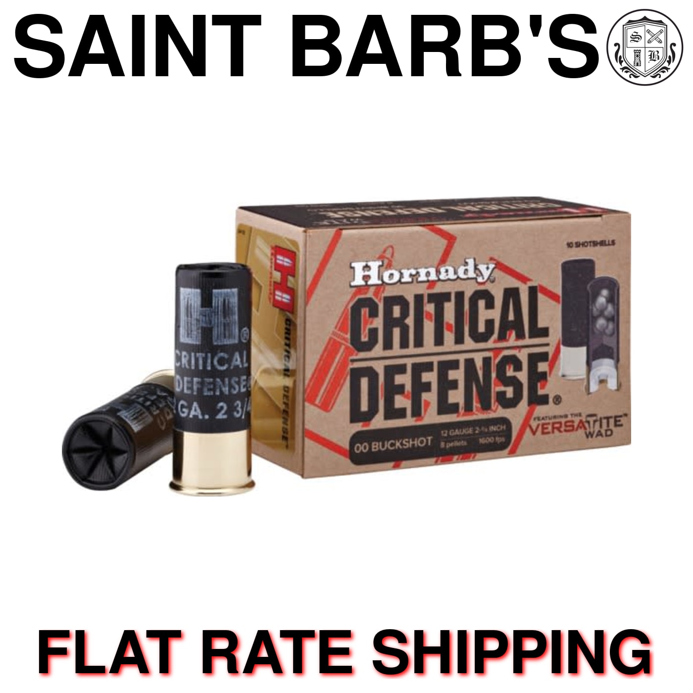 Hornady Critical Defense 12 Gauge 2.75" 8 Pellet #00 Buck - 10 Rounds-img-0