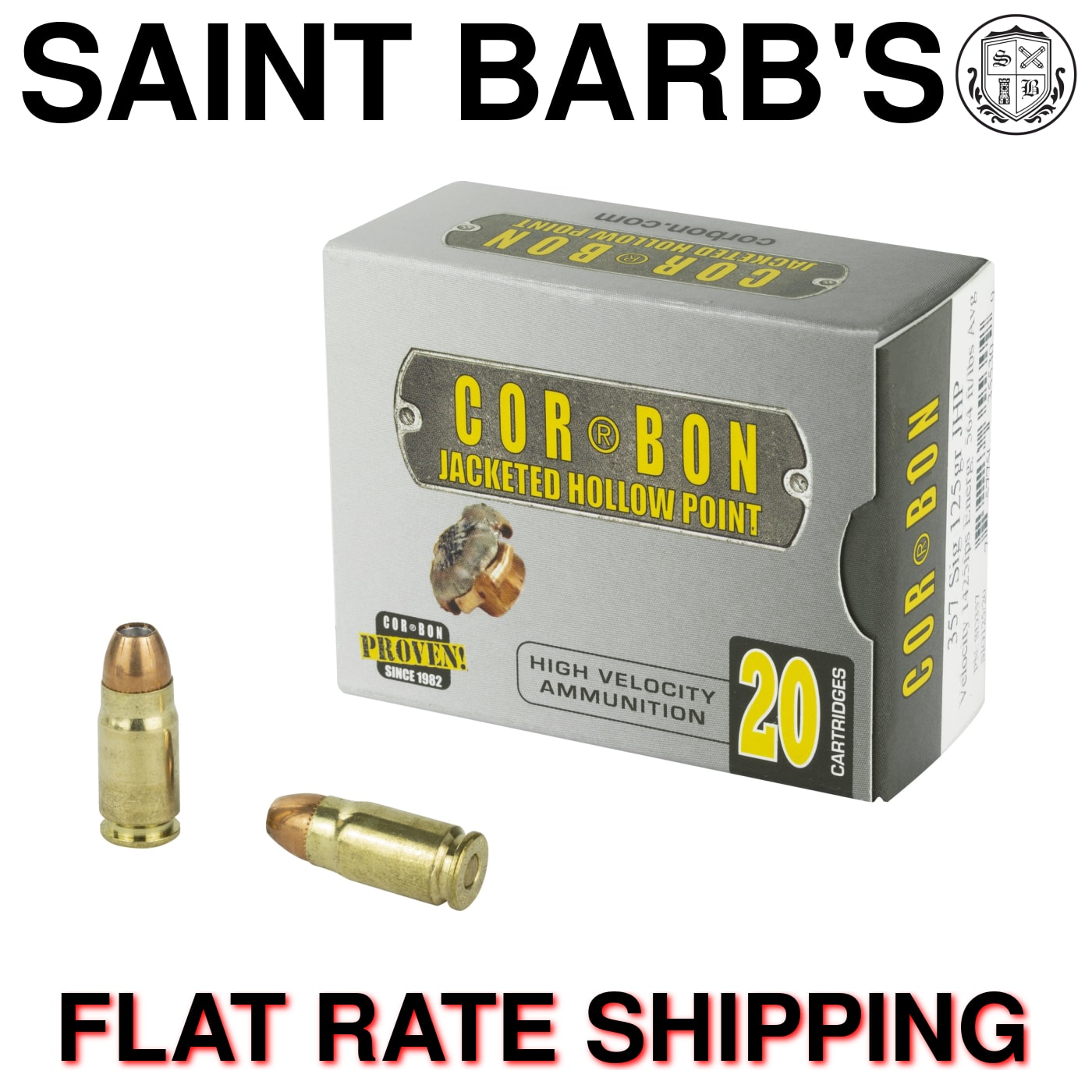 CorBon .357 Sig 125 Grain Jacketed Hollow Point (JHP) - 20 Rounds-img-0